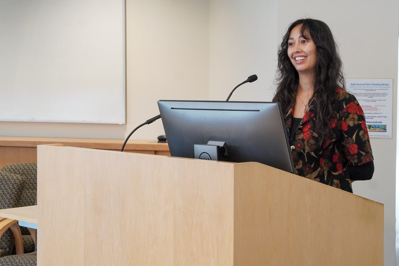 Dr. Heaney giving a talk